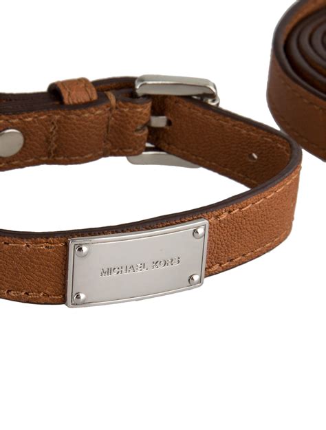 michael kors pet accessories|Michael Kors Leather Dog Collar and Leash Set.